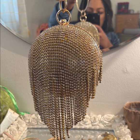 Gold Fringe Evening Bag - Picture 1 of 4